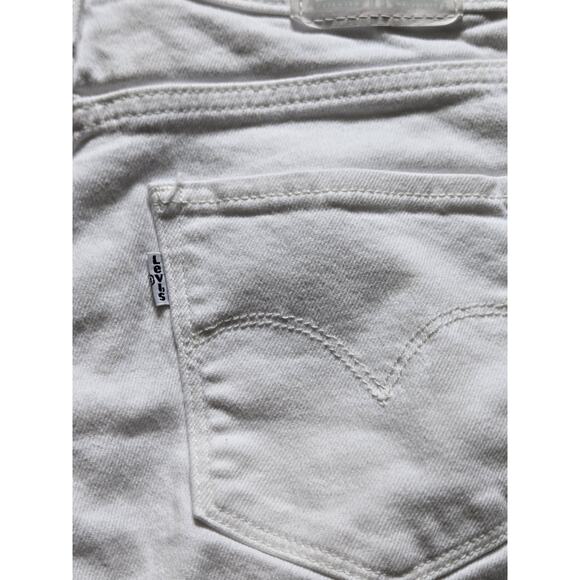 Levi's SOFT CLEAN WHITE Women's 721 High-Rise Skinny Jeans, 6 Medium W29 X L30 - Picture 11 of 12